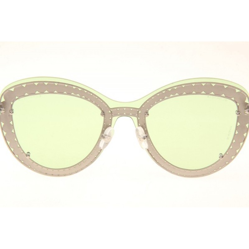 Chanel CH4236-H Sunglasses In Silver Green