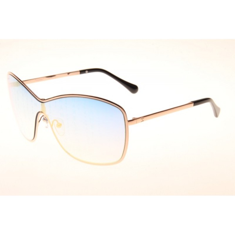 Chanel CH9529 Sunglasses In Gold Gradient Blue Flash