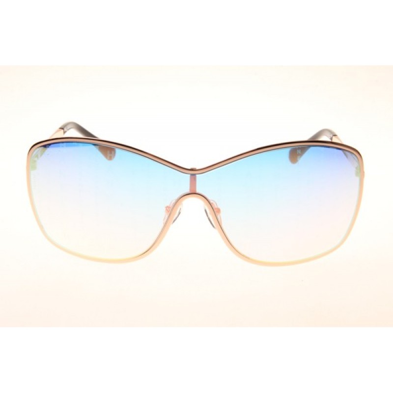 Chanel CH9529 Sunglasses In Gold Gradient Blue Flash