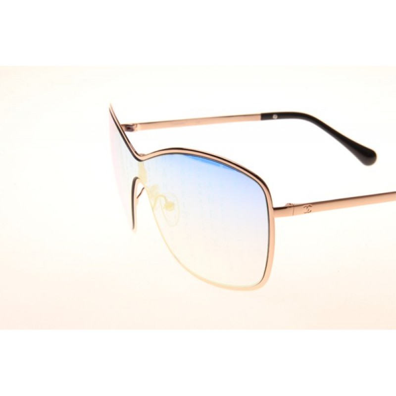 Chanel CH9529 Sunglasses In Gold Gradient Blue Flash
