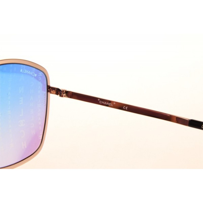 Chanel CH9529 Sunglasses In Gold Gradient Blue Flash