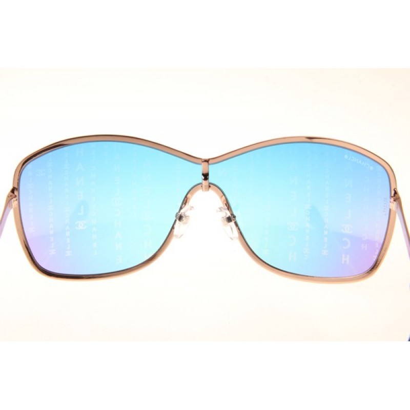 Chanel CH9529 Sunglasses In Gold Gradient Blue Flash