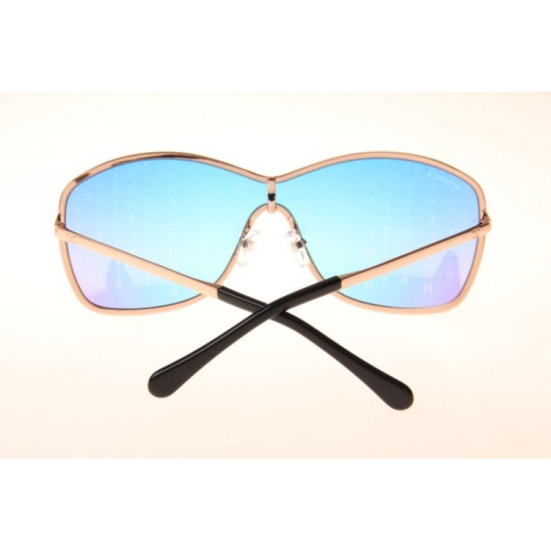 Chanel CH9529 Sunglasses In Gold Gradient Blue Flash