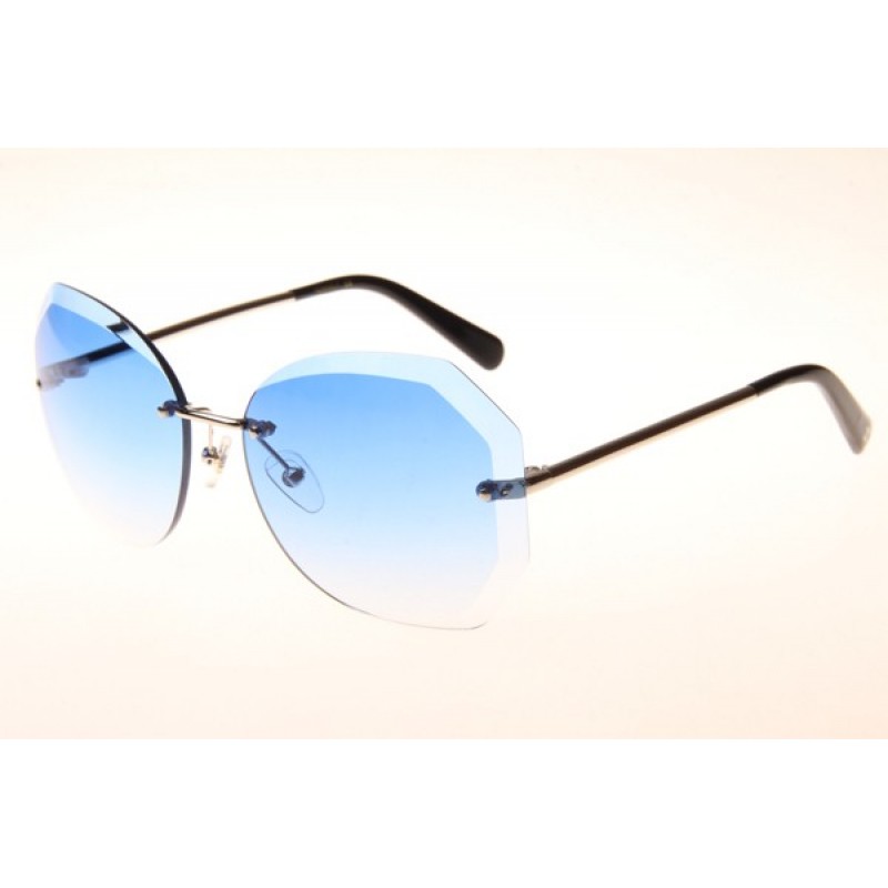 Chanel CH4220 Sunglasses In Silver Gradient Blue