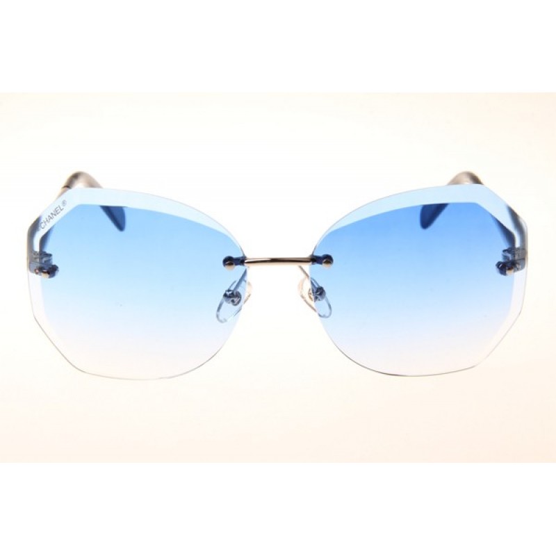 Chanel CH4220 Sunglasses In Silver Gradient Blue