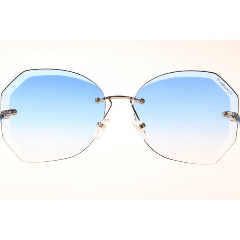 Chanel CH4220 Sunglasses In Silver Gradient Blue