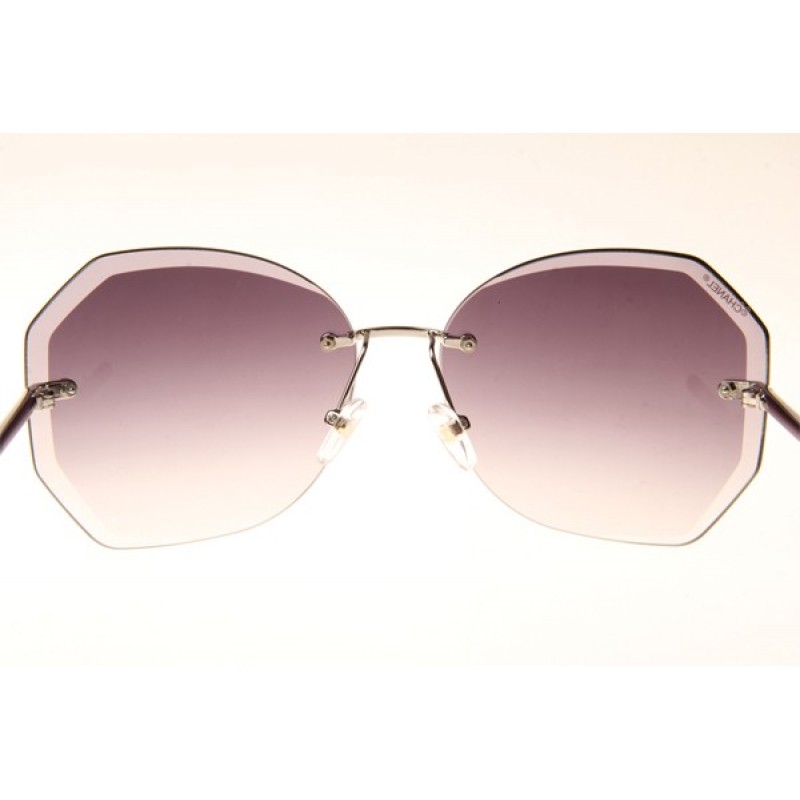 Chanel CH4220 Sunglasses In Silver Gradient Grey