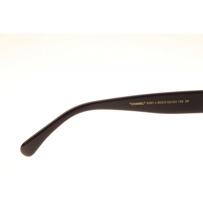 Chanel CH5357 Sunglasses In Black Brown