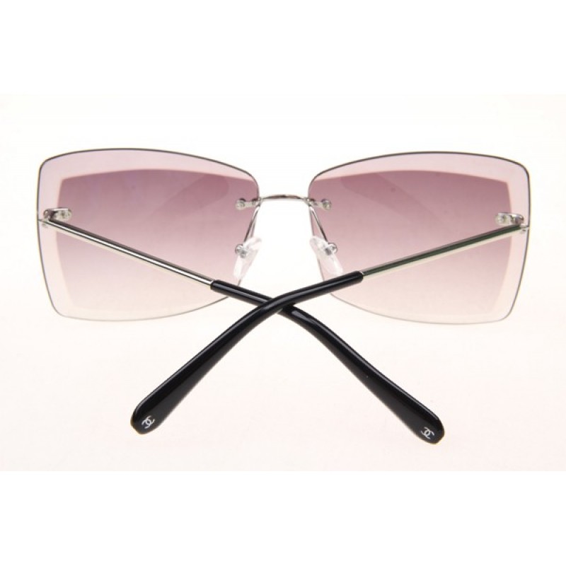 Chanel CH71178 Sunglasses In Silver Black With Grey Gradient Lens