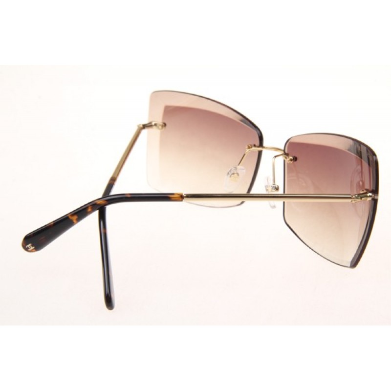 Chanel CH71178 Sunglasses In Gold Tortoise With Brown Gradient Lens