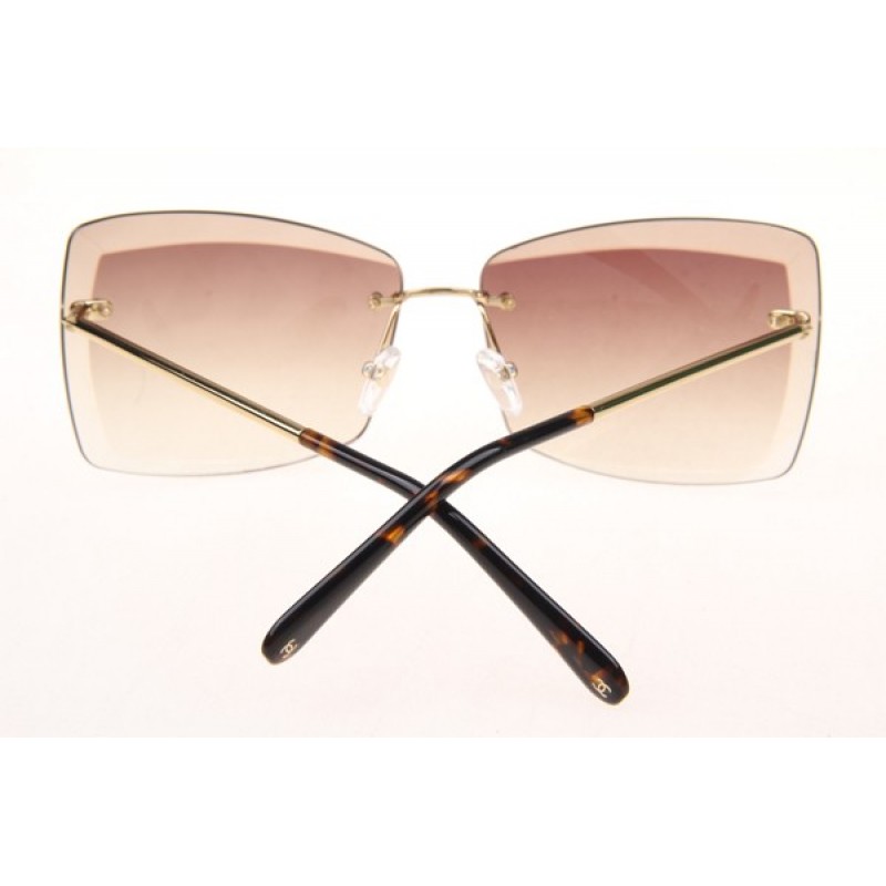 Chanel CH71178 Sunglasses In Gold Tortoise With Brown Gradient Lens