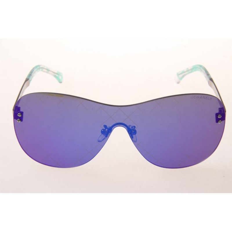 Chanel Collection Perle CH5529A Sunglasses In Silver With Blue Lens