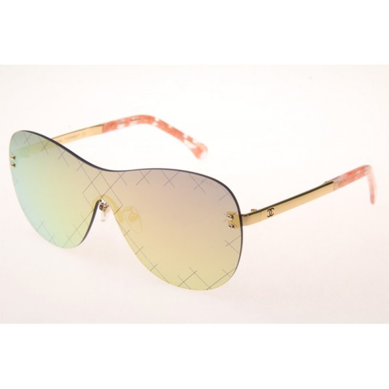 Chanel Collection Perle CH5529A Sunglasses In Gold With Yellow Lens