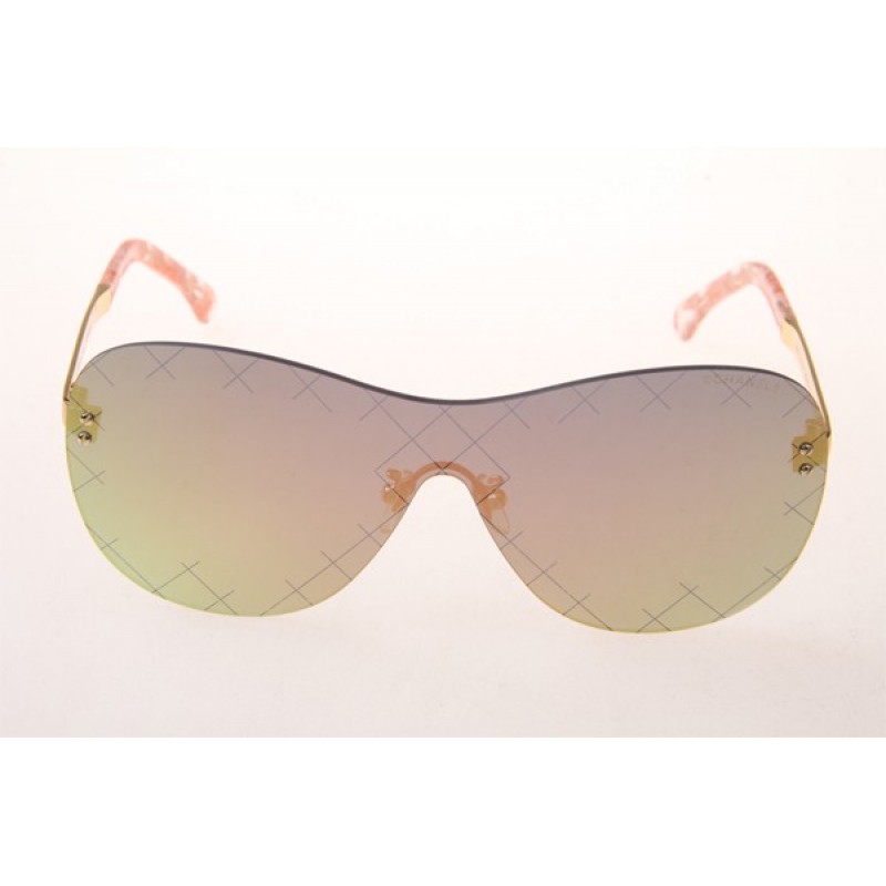 Chanel Collection Perle CH5529A Sunglasses In Gold With Yellow Lens