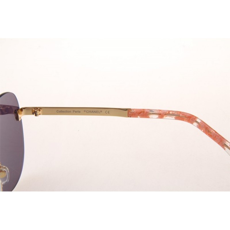 Chanel Collection Perle CH5529A Sunglasses In Gold With Yellow Lens