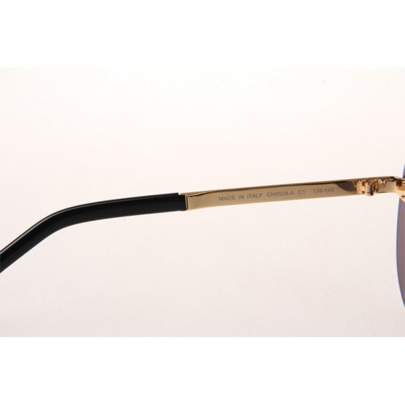 Chanel Collection Perle CH5529A Sunglasses In Gold With Green Lens