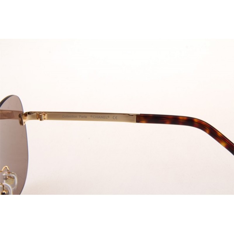 Chanel Collection Perle CH5529A Sunglasses In Gold With Brown Lens