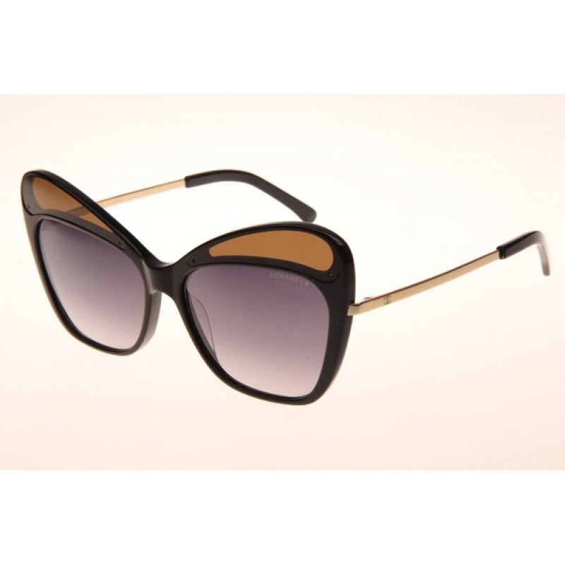 Chanel CH5378-H Sunglasses In Black Gold Grandient Grey