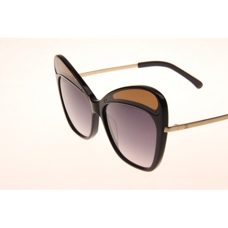Chanel CH5378-H Sunglasses In Black Gold Grandient Grey