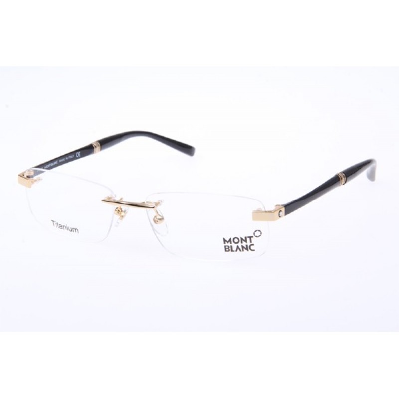 MontBlanc MB9101 Titanium Eyeglasses In Gold