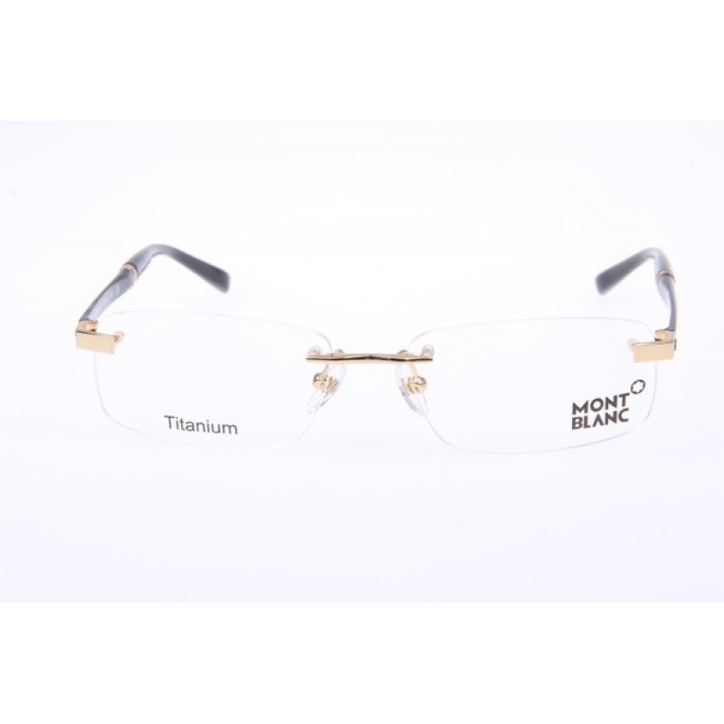 MontBlanc MB9101 Titanium Eyeglasses In Gold