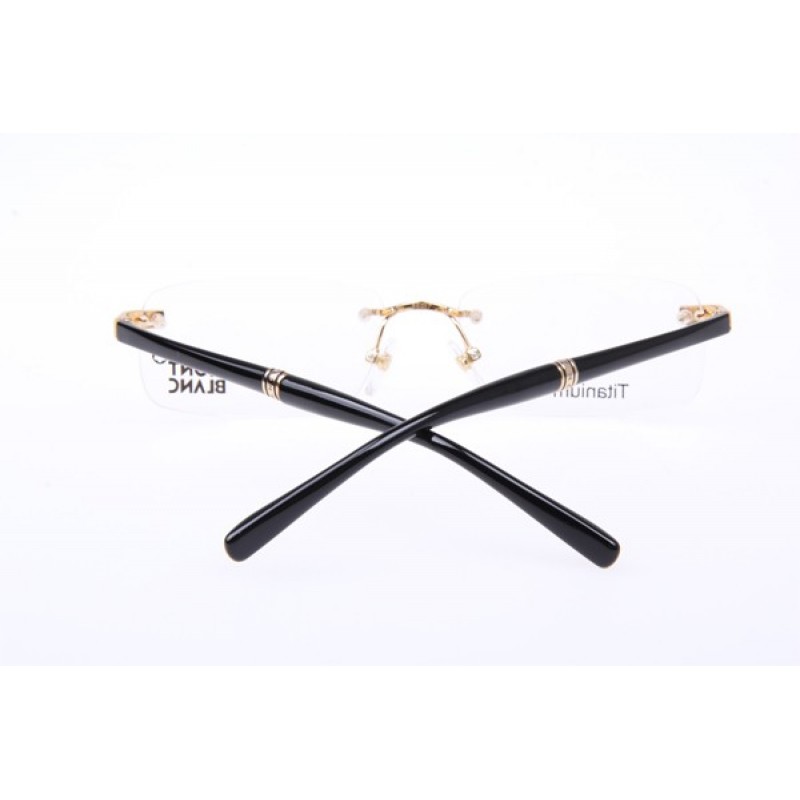 MontBlanc MB9101 Titanium Eyeglasses In Gold