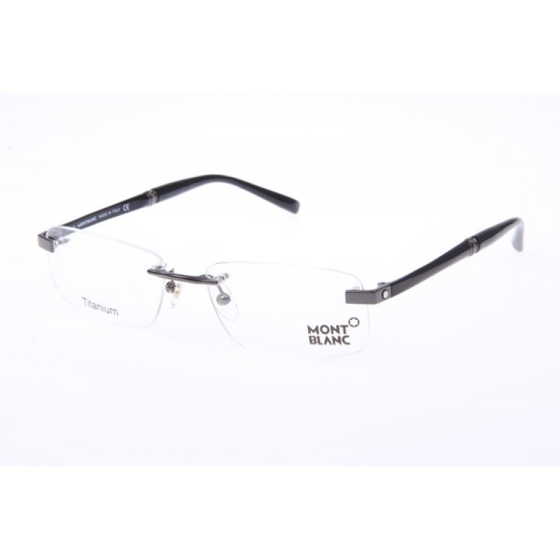 MontBlanc MB9101 Titanium Eyeglasses In Gunmetal