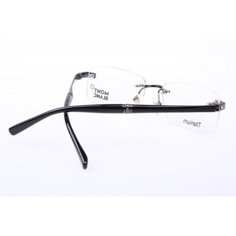 MontBlanc MB9101 Titanium Eyeglasses In Gunmetal