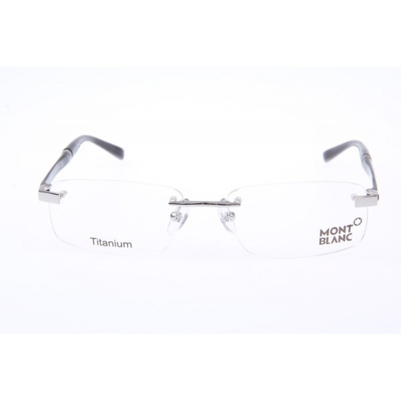 MontBlanc MB9101 Titanium Eyeglasses In Silver