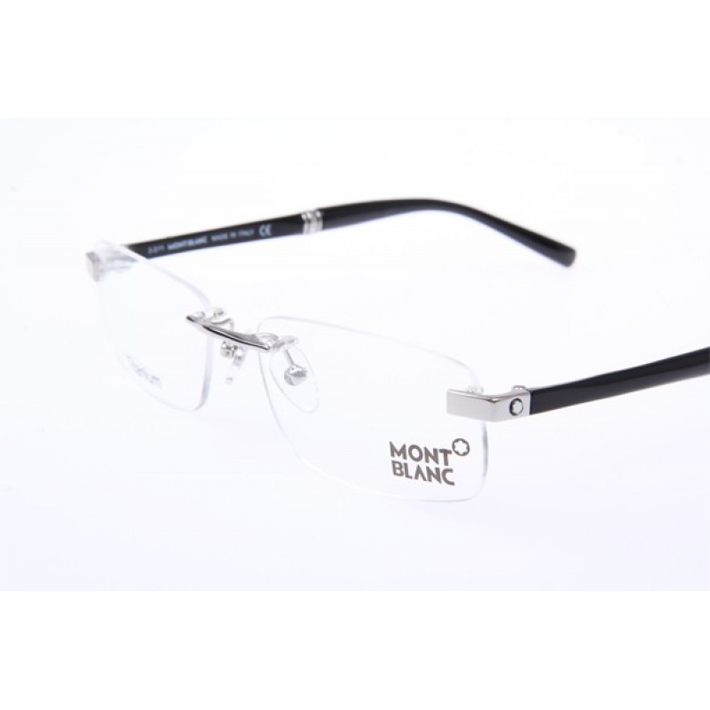 MontBlanc MB9101 Titanium Eyeglasses In Silver