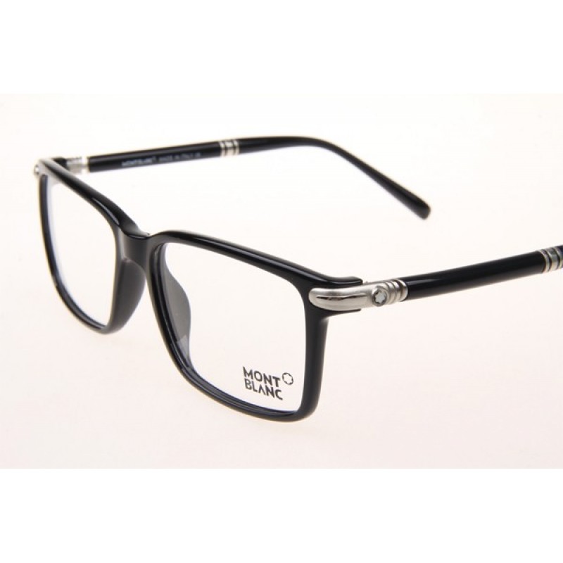 Mont Blanc MB487G Eyeglasses In Black Silver