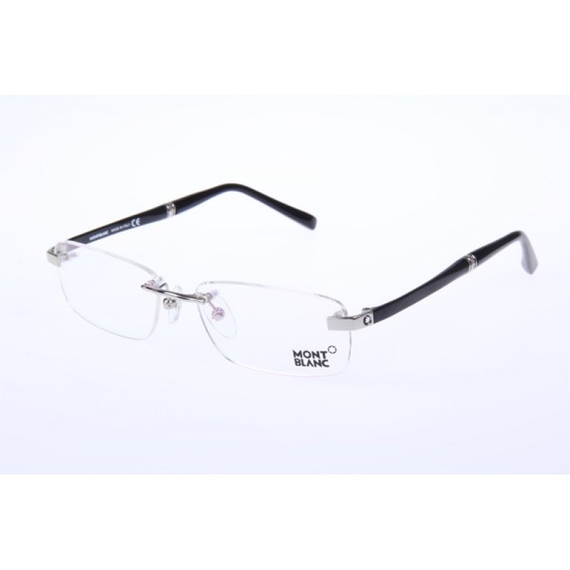 Mont Blanc MB101 Eyeglasses in Silver Black