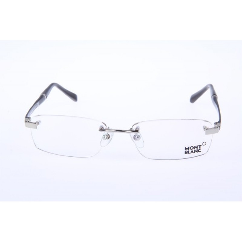 Mont Blanc MB101 Eyeglasses in Silver Black