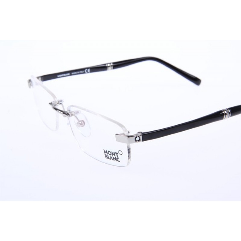 Mont Blanc MB101 Eyeglasses in Silver Black