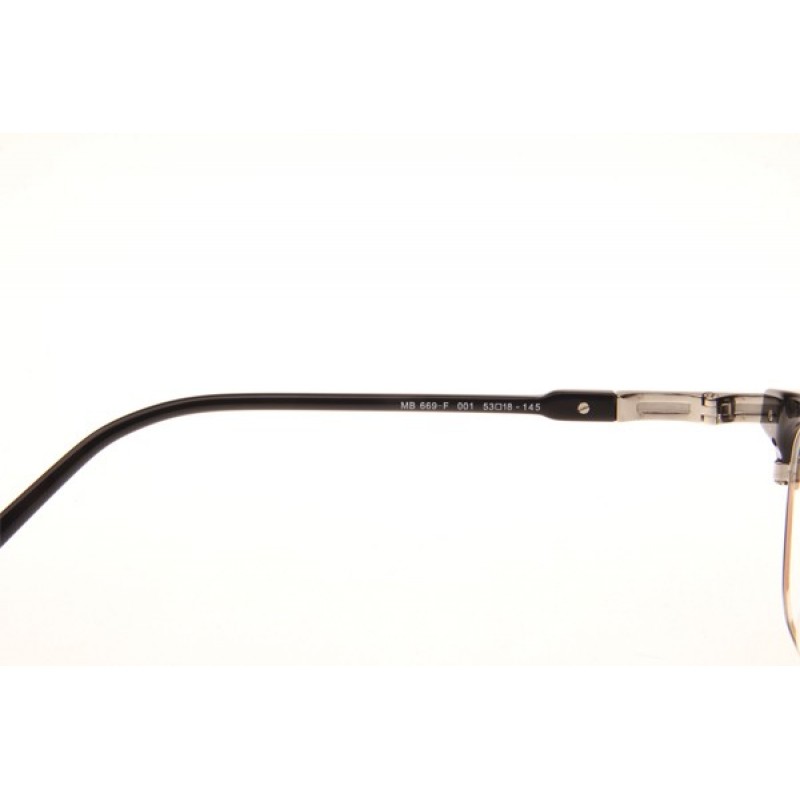 Mont Blanc MB669F Eyeglasses In Black Silver