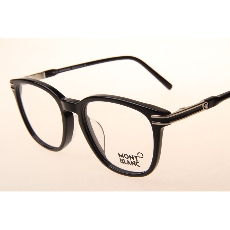 Mont Blanc MB700S-F Eyeglasses In Black Silver