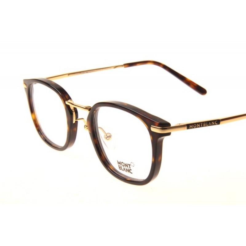 Mont Blanc MB671 Eyeglasses In Tortoise Gold