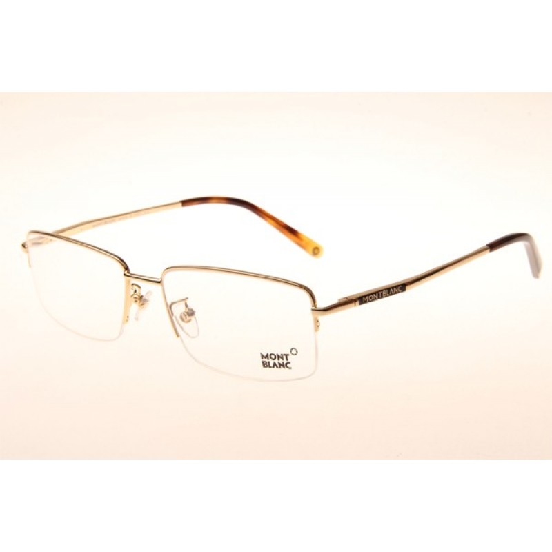 Mont Blanc MB067S Eyeglasses In Gold Tortoise