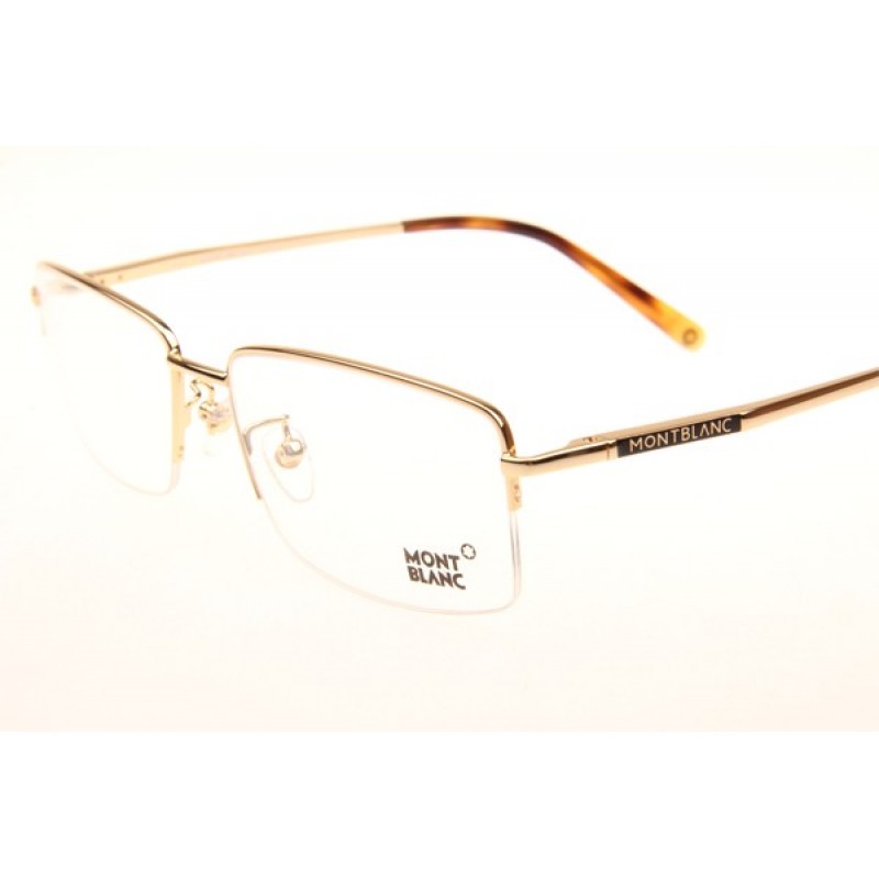 Mont Blanc MB067S Eyeglasses In Gold Tortoise