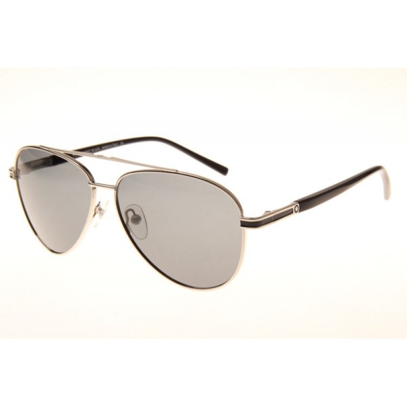 Mont Blanc MB702S Sunglasses In Silver Grey