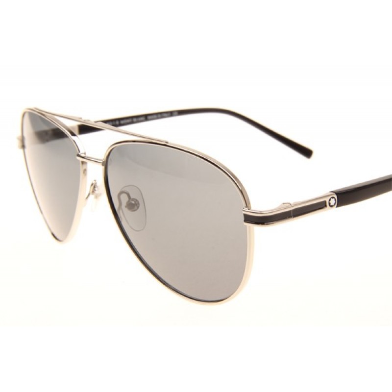 Mont Blanc MB702S Sunglasses In Silver Grey