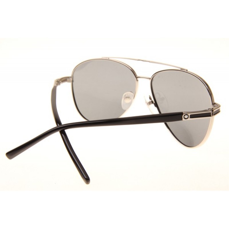 Mont Blanc MB702S Sunglasses In Silver Grey