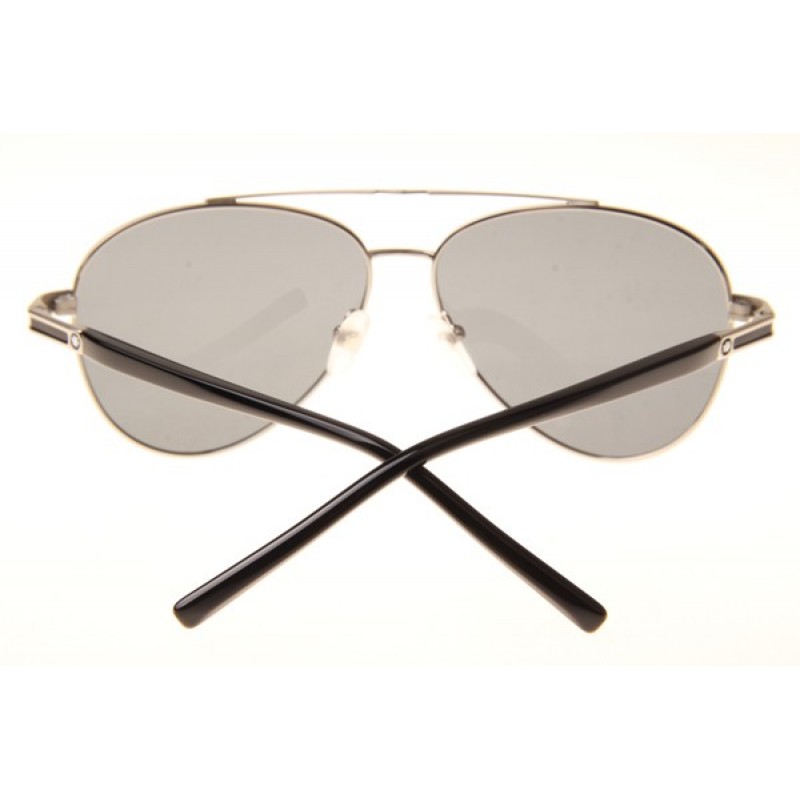 Mont Blanc MB702S Sunglasses In Silver Grey