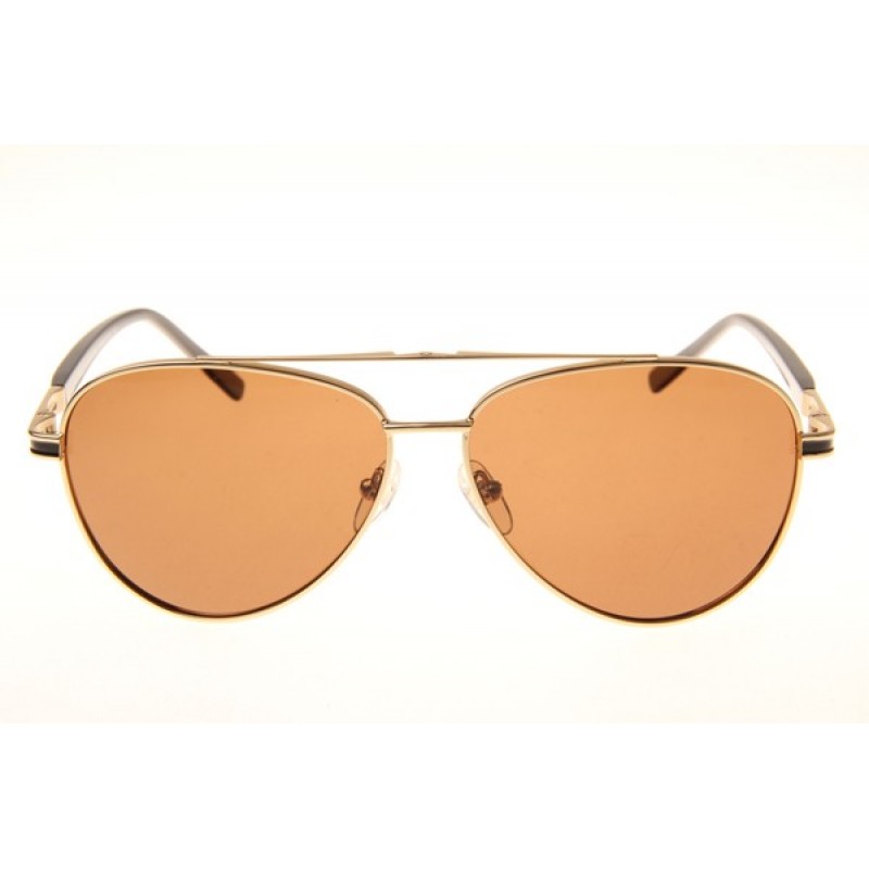 Mont Blanc MB702S Sunglasses In Gold Brown