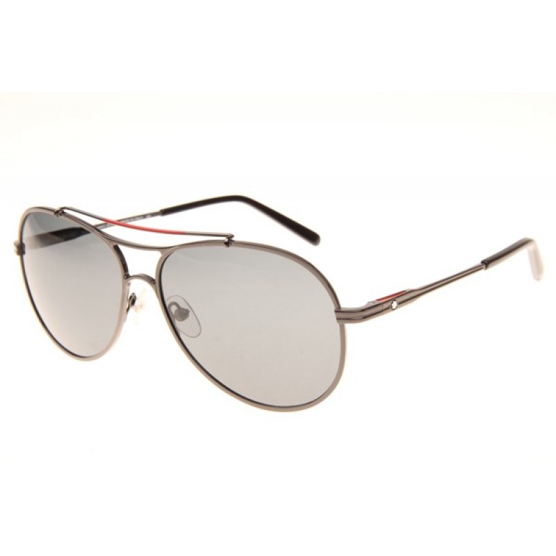 Mont Blanc MB703S Sunglasses In Gunmetal Grey