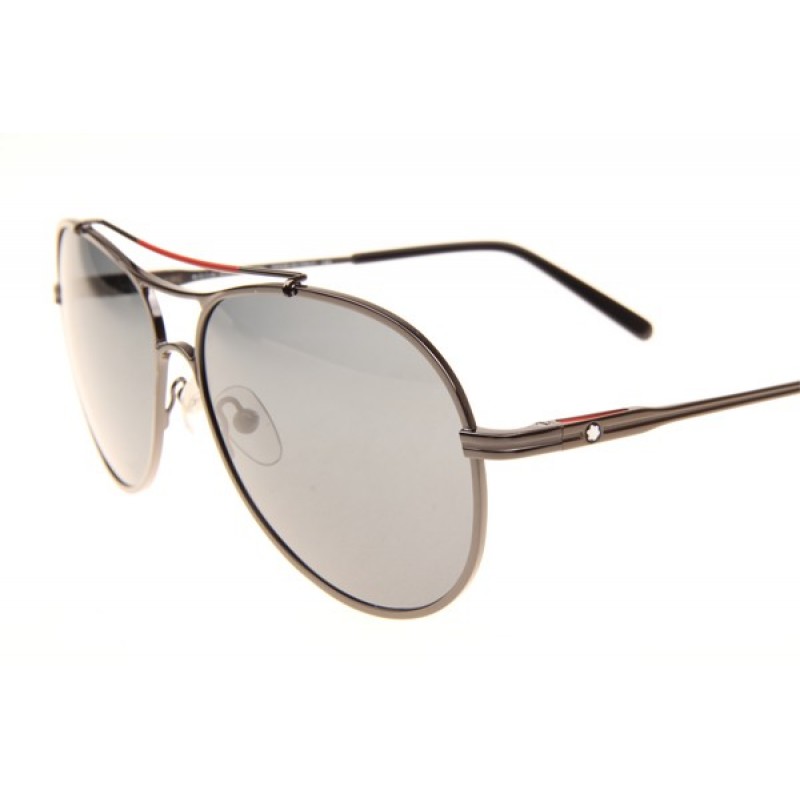 Mont Blanc MB703S Sunglasses In Gunmetal Grey