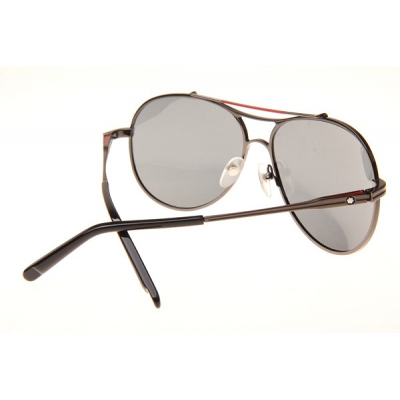 Mont Blanc MB703S Sunglasses In Gunmetal Grey