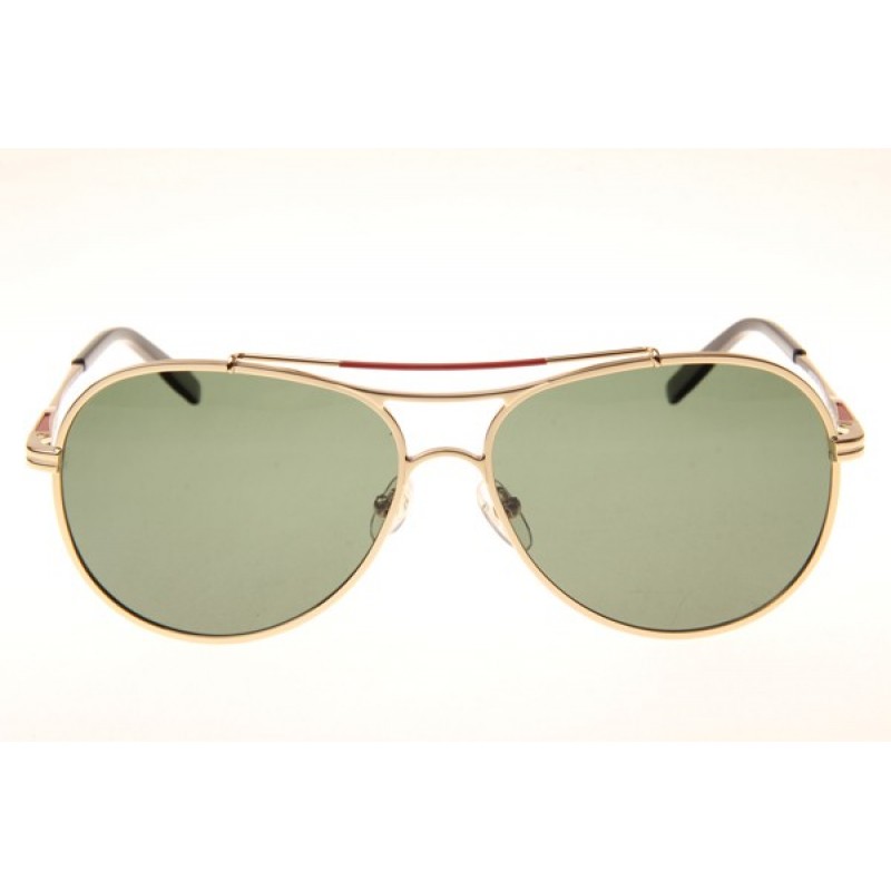 Mont Blanc MB703S Sunglasses In Gold Green