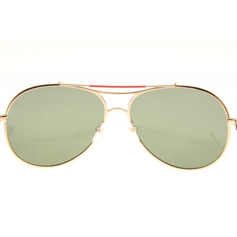 Mont Blanc MB703S Sunglasses In Gold Green