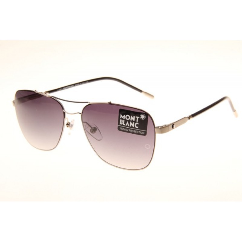 Mont Blanc MB696S Sunglasses In Silver Gradient Gr...